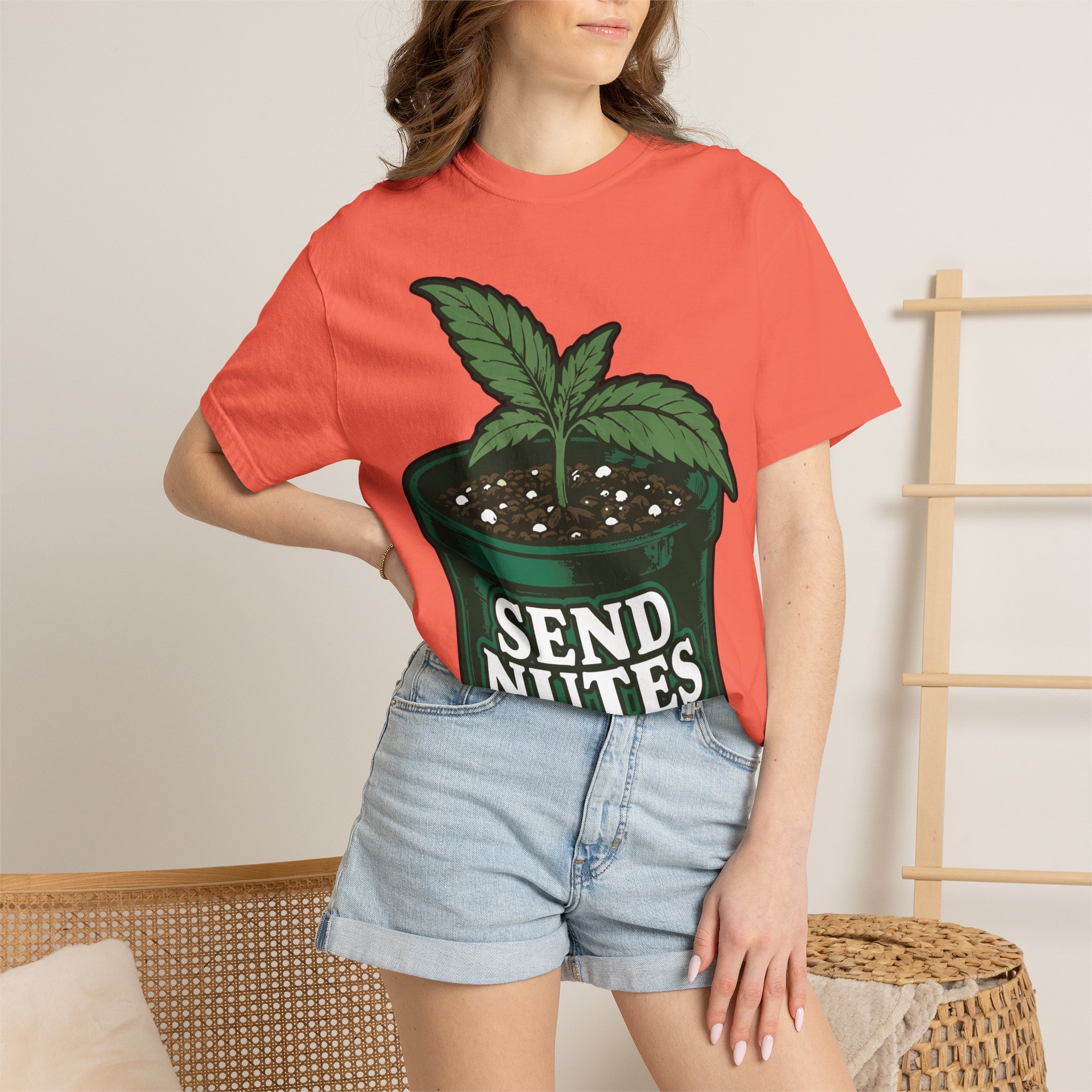 Send Nutes Plant Pot Graphic T‑Shirt - Image 12