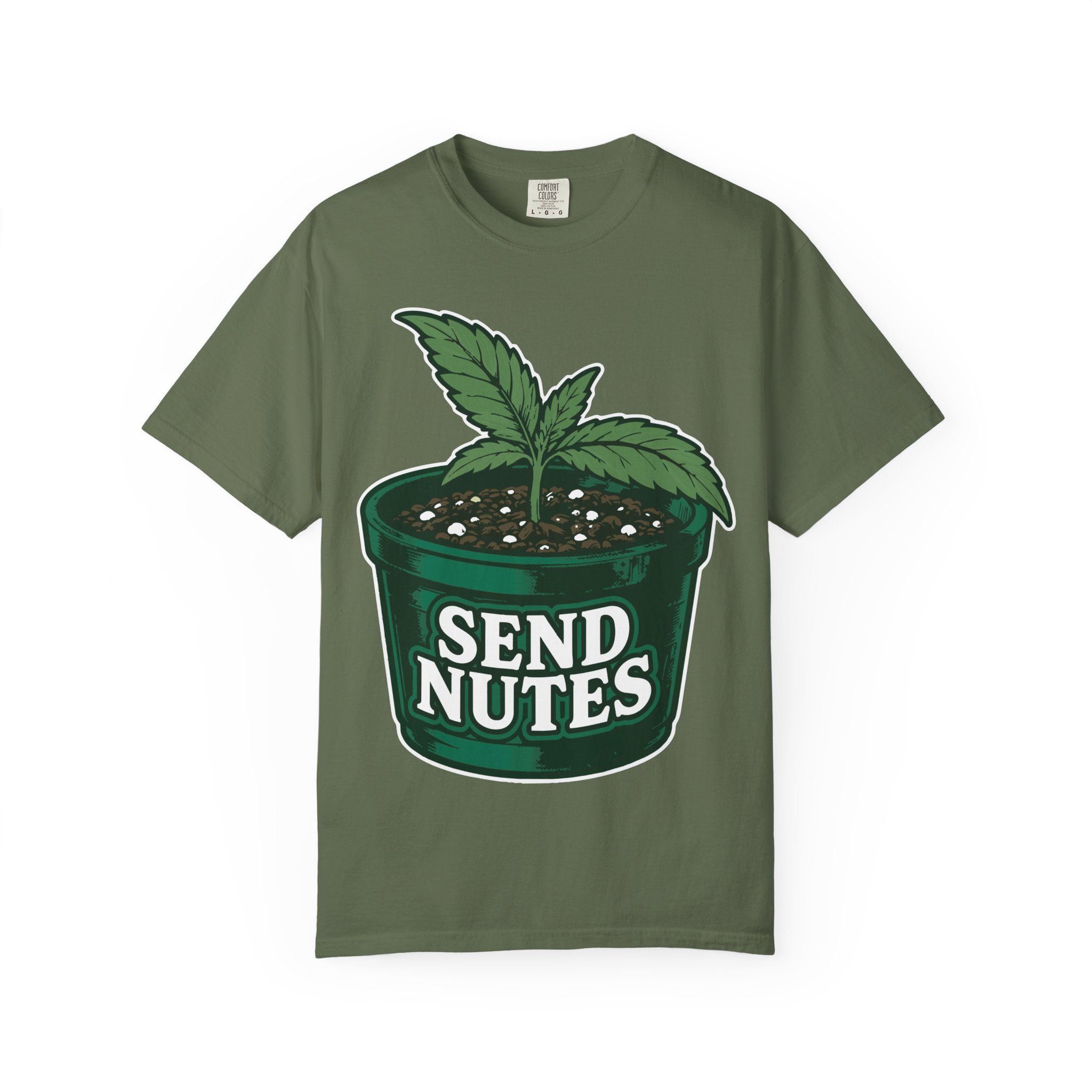 Send Nutes Plant T-Shirt — 'RF' Seedling Graphic Garden Tee - Image 9