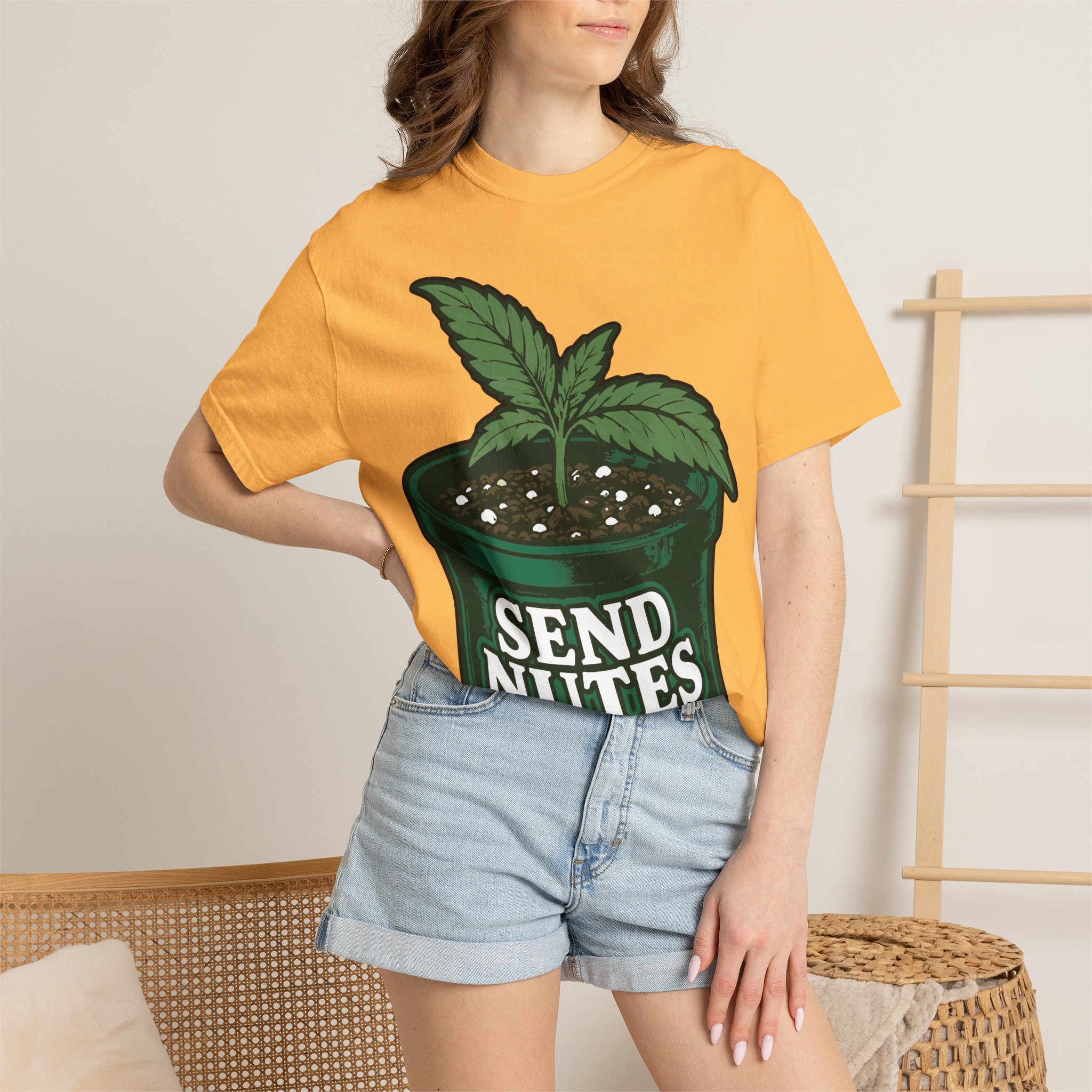Send Nutes Plant Pot Graphic T‑Shirt - Image 16