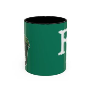 RF Tea/ Coffee Accent Mug – Green Vintage Botanical Initials (11/15oz)