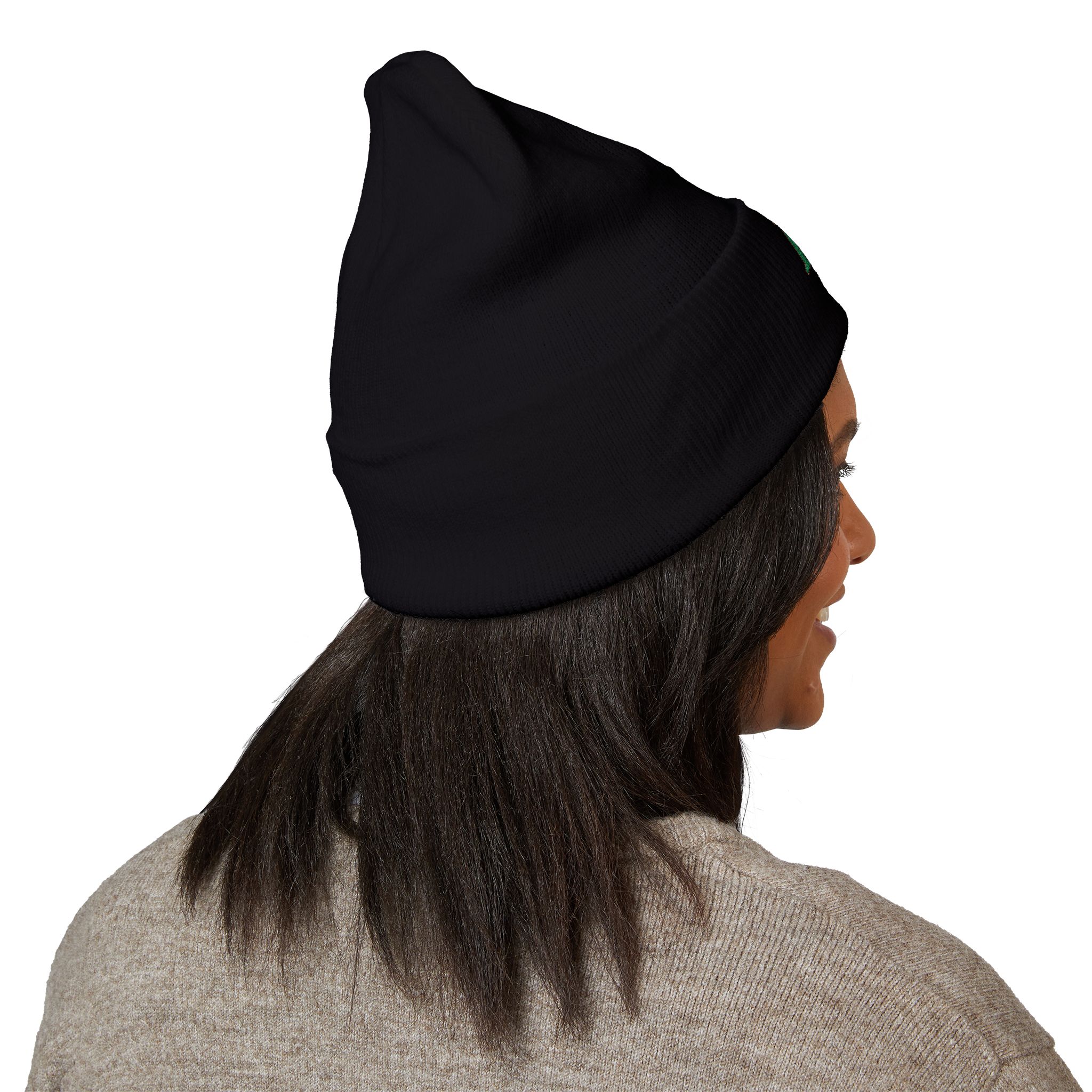 Embroidered RF Logo Cuffed Beanie — Knit Winter Hat - Image 4