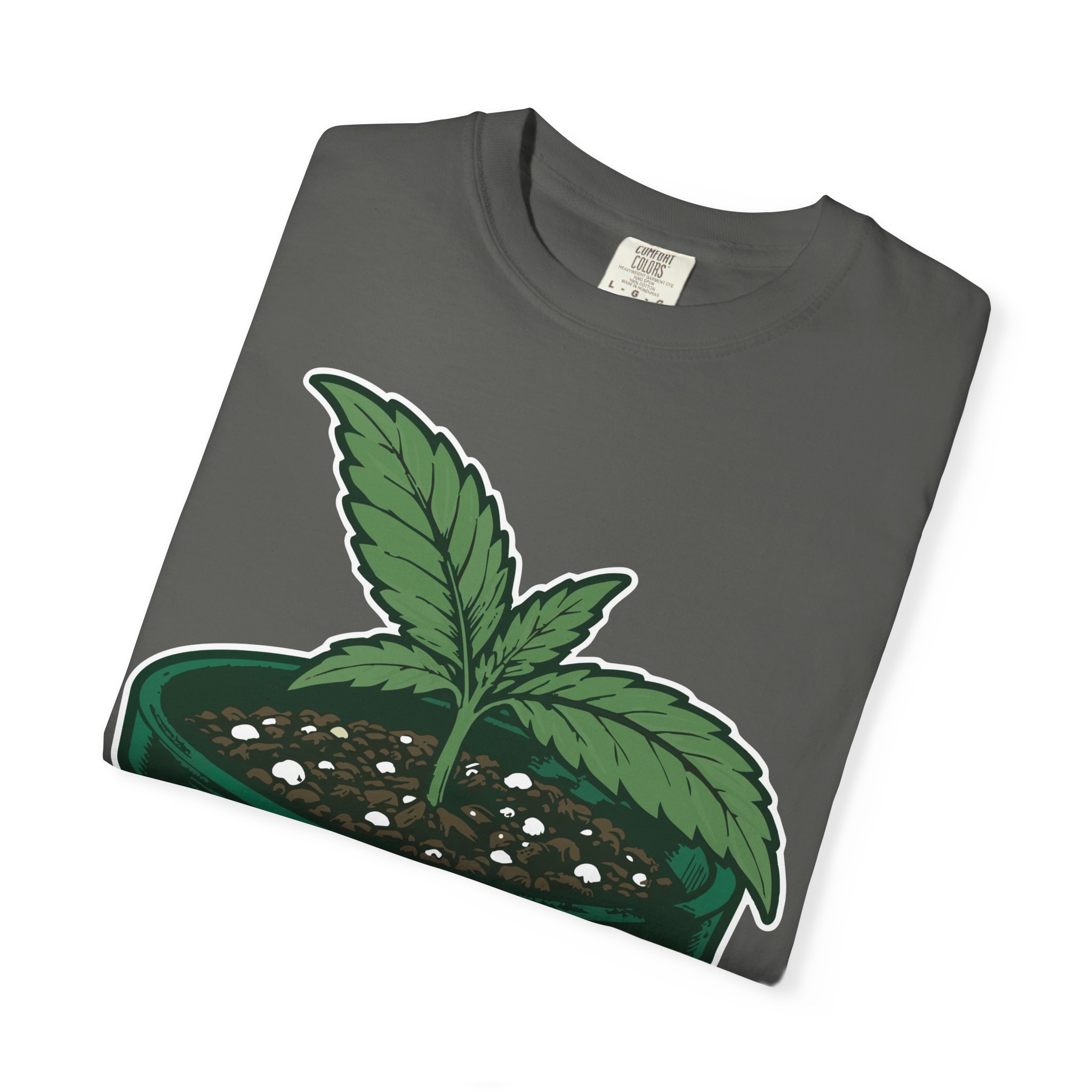 Send Nutes Plant T-Shirt — 'RF' Seedling Graphic Garden Tee - Image 3