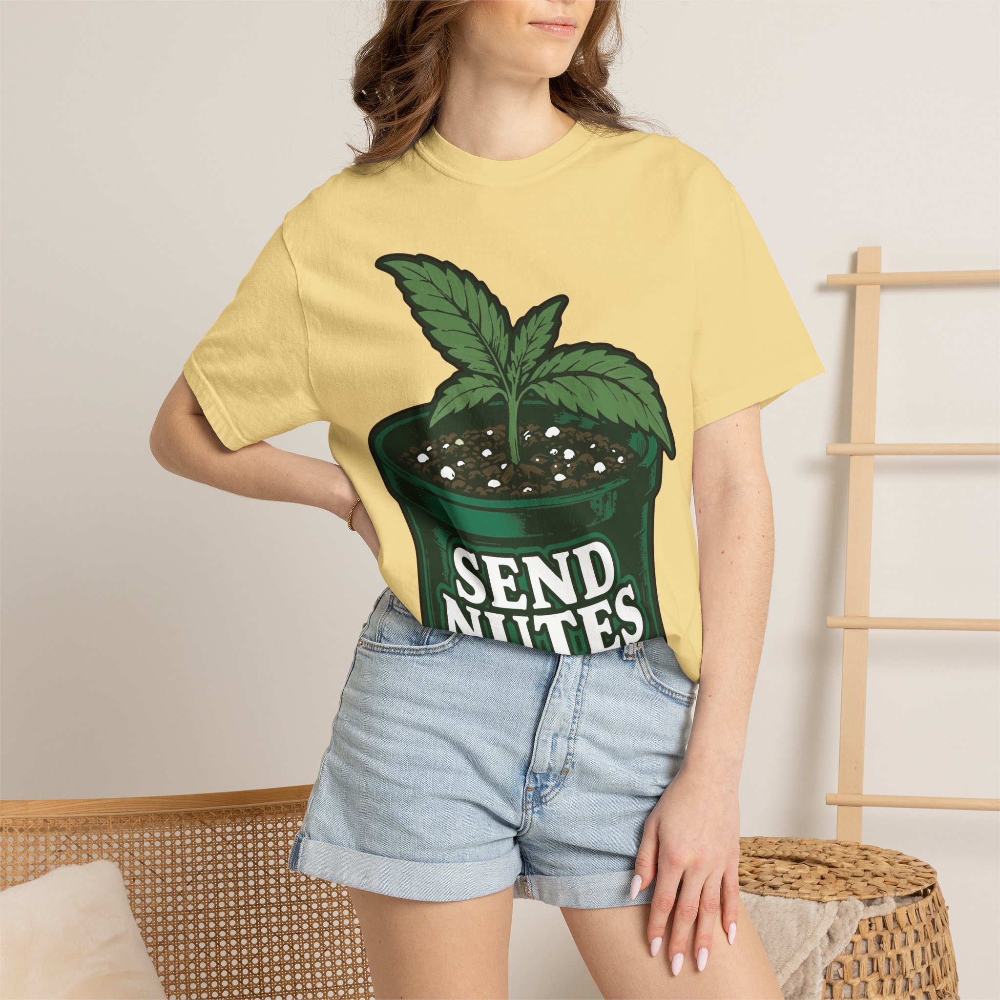 Send Nutes Plant Pot Graphic T‑Shirt - Image 24