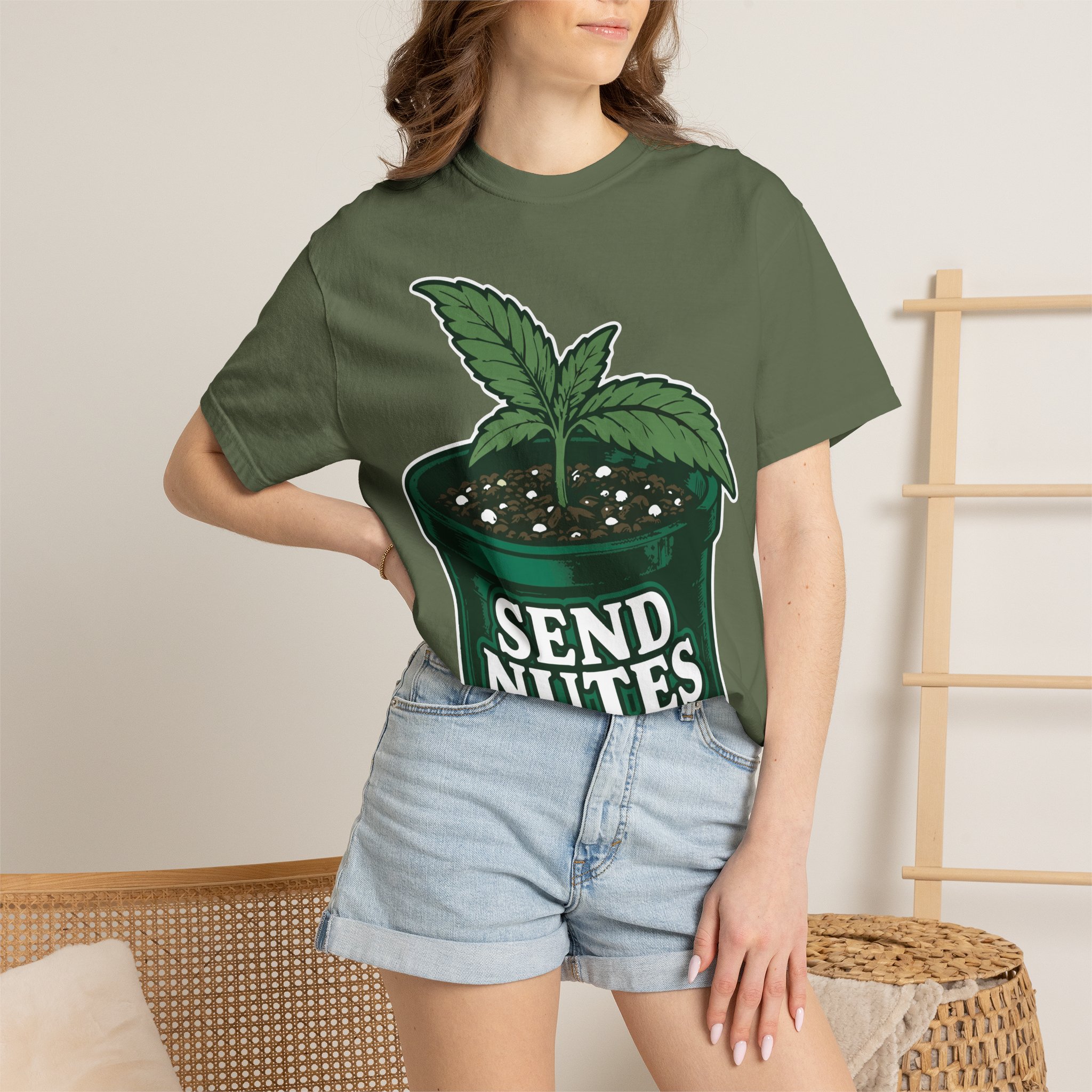 Send Nutes Plant T-Shirt — 'RF' Seedling Graphic Garden Tee - Image 12