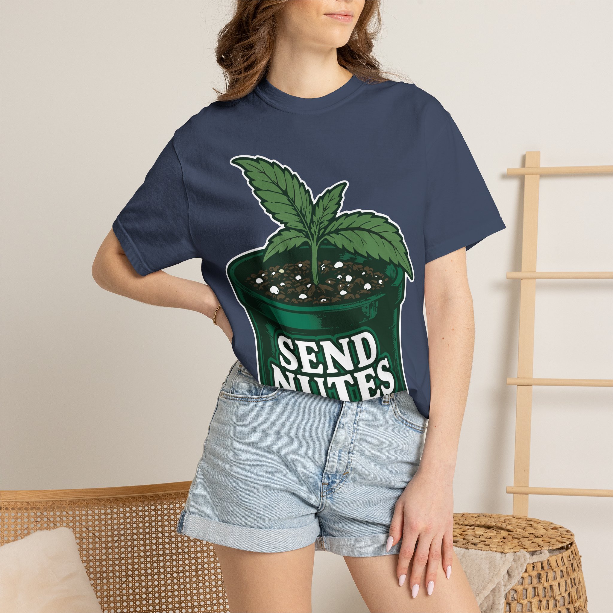 Send Nutes Plant T-Shirt — 'RF' Seedling Graphic Garden Tee - Image 24