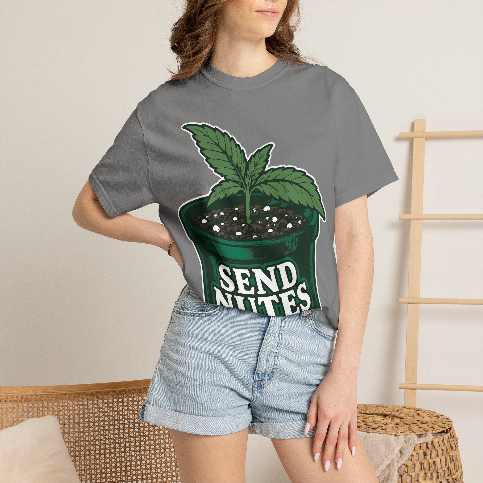 Send Nutes Plant T-Shirt — 'RF' Seedling Graphic Garden Tee - Image 8