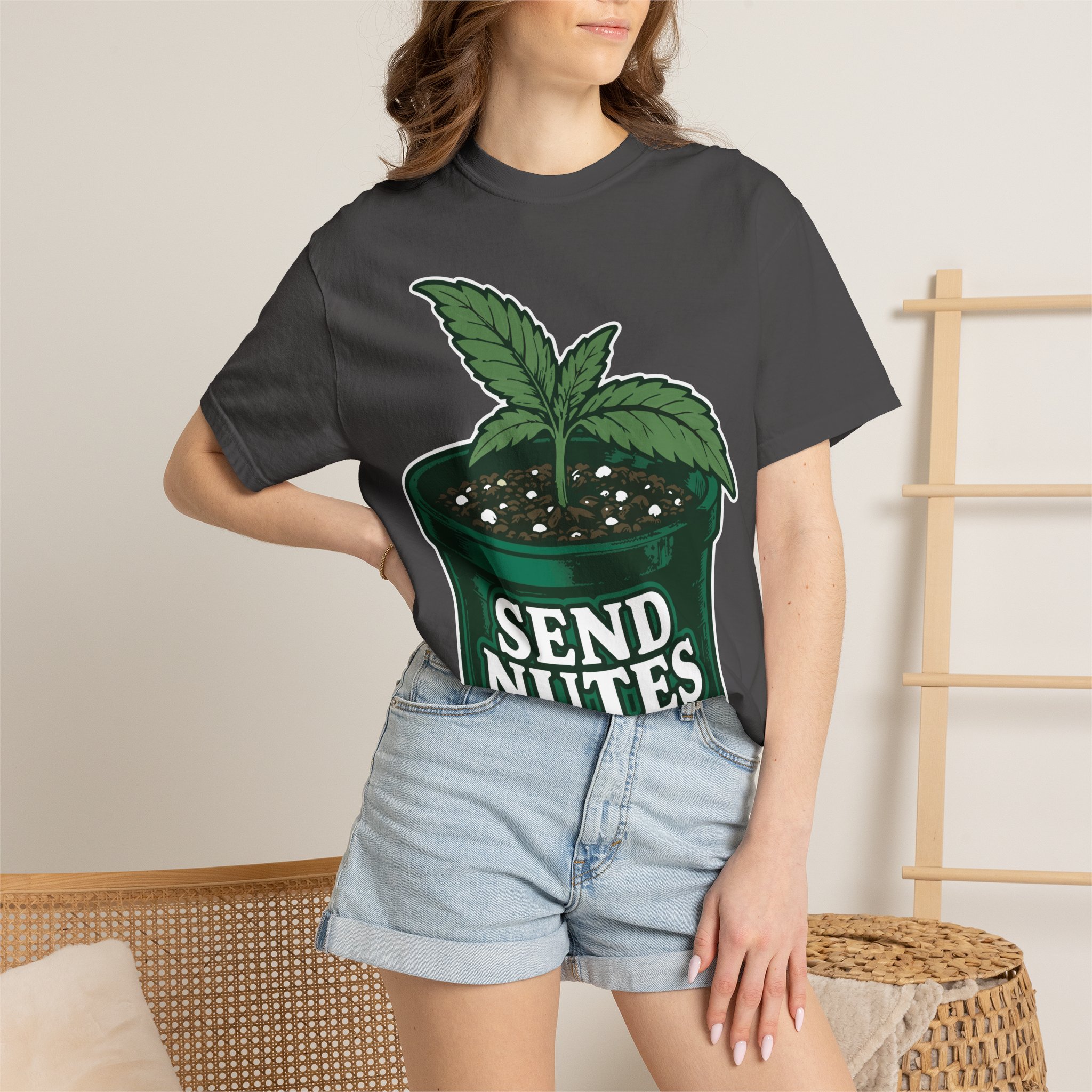 Send Nutes Plant T-Shirt — 'RF' Seedling Graphic Garden Tee - Image 28