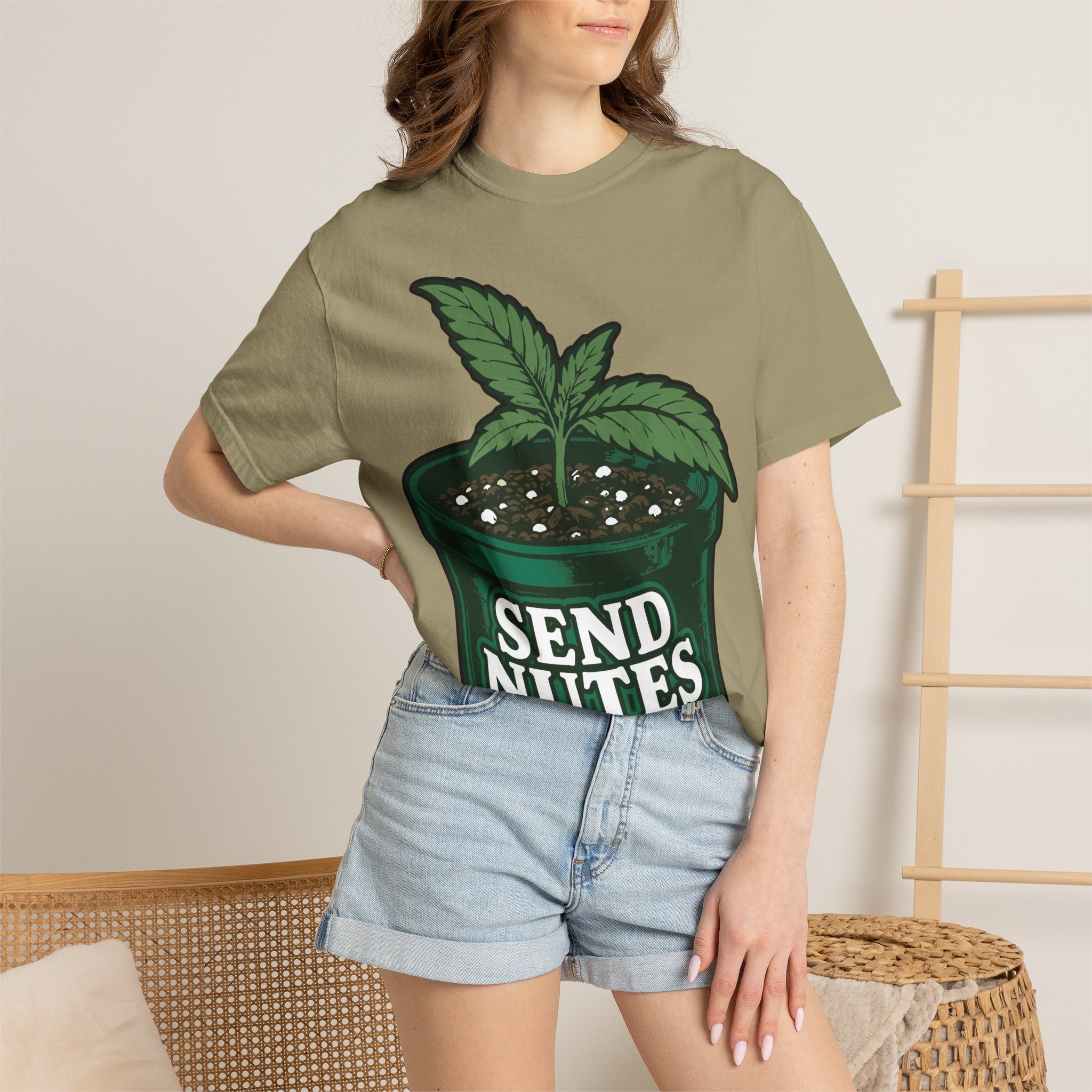 Send Nutes Plant Pot Graphic T‑Shirt - Image 20