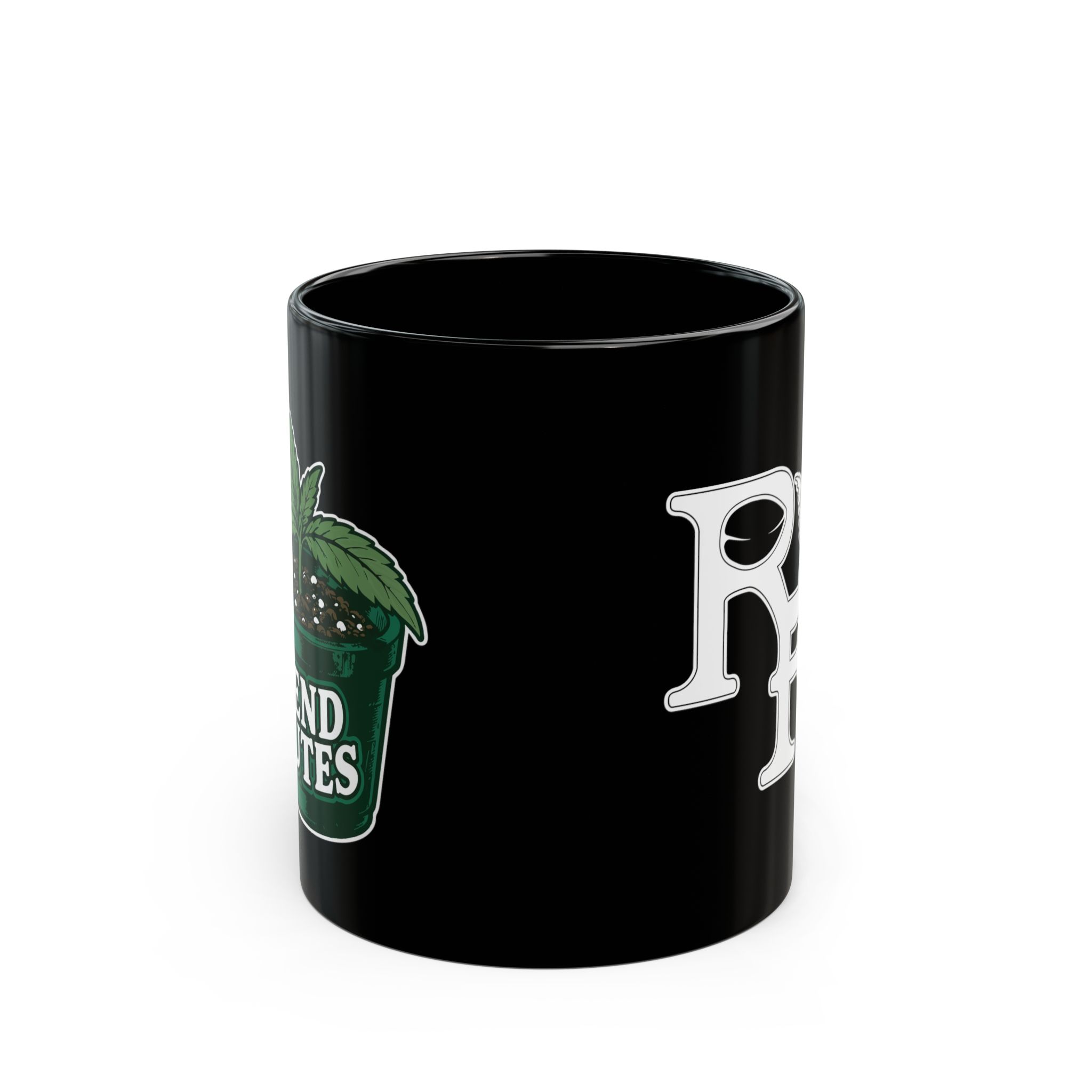 RF Logo Black Coffee Mug – 11oz & 15oz Ceramic